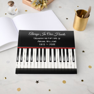 Memorial Service Piano Keyboard  Guest Book