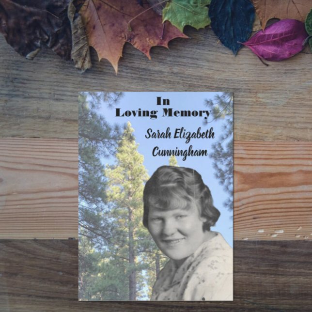 Memorial Service Pine Tree Photo  Program (Creator Uploaded)