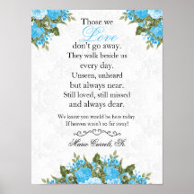Memorial Sign - Baby Blue Flowers