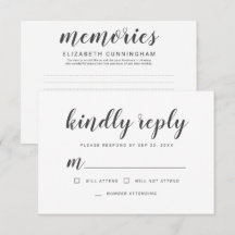 Memorial Simple Cursive Memories Kindly Reply