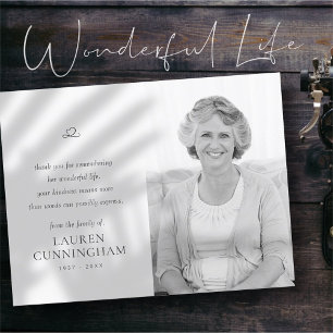 Memorial Simple Minimalist Modern Photo Postcard