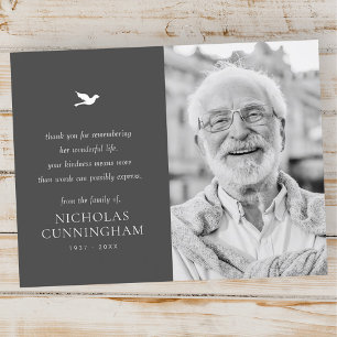 Memorial Simple Minimalist Modern Photo Postcard