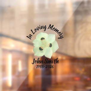 Memorial sticker for car window
