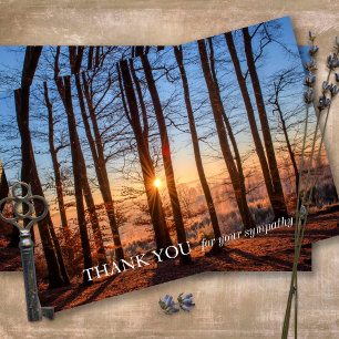 Memorial Sympathy Sunrise Funeral Thank You Card