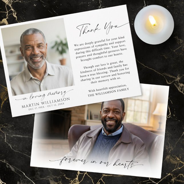 Memorial Thank You 2 Photo In Loving Memory Script (Creator Uploaded)