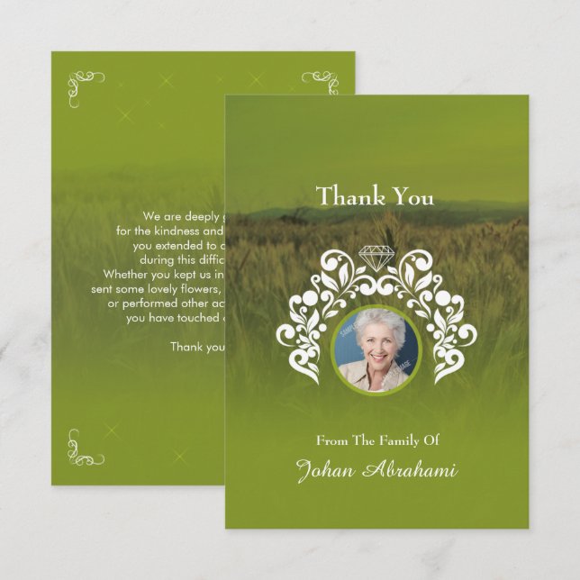 Memorial Thank You Card (Front/Back)