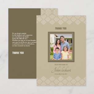 Memorial Thank You Card