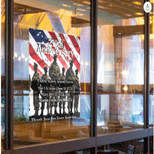Memorial Thank you for Your Service Window Cling