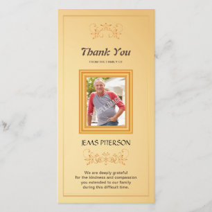 Memorial Thank You Photo Card