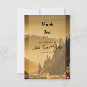Memorial Thank You Photo Card
