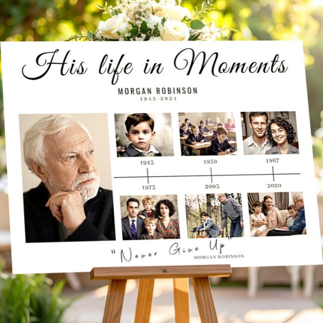 Memorial Timeline Poster Gifts Print for Man (Creator Uploaded)