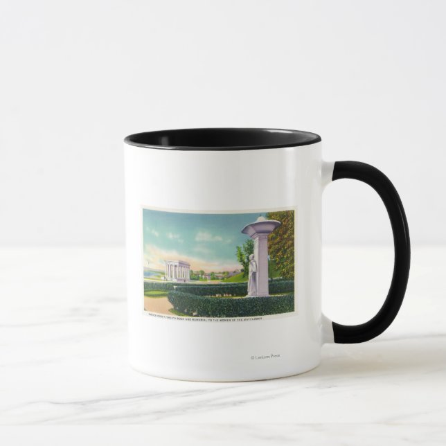 Memorial to the Mayflower Women, Portico View Mug (Right)