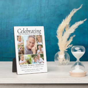 Memorial Tribute Photo Collage Keepsake Plaque