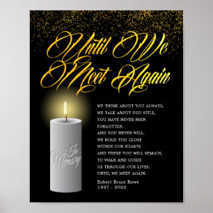 Memorial Until We Meet Again Funeral Poem Sign