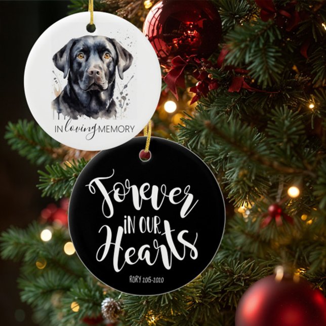memorial watercolour black Labrador ornament (Creator Uploaded)