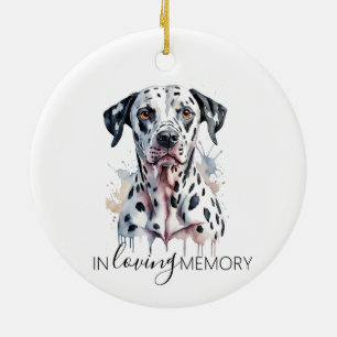 memorial watercolour Dalmatian Ceramic Ornament