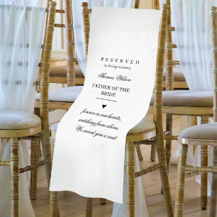 Memorial Wedding Sign Reserved Tribute Chair Cover Short Table Runner