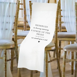 Memorial Wedding Sign Reserved Wedding Chair Cover Short Table Runner