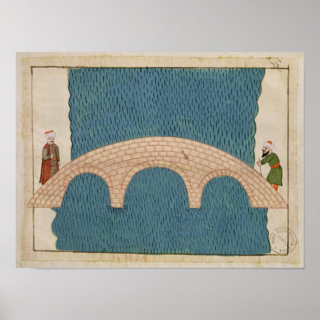 Memorie Turchesche' depicting the Galata Bridge Poster (Front)
