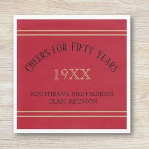 Memories! 50th Class Reunion party Napkins