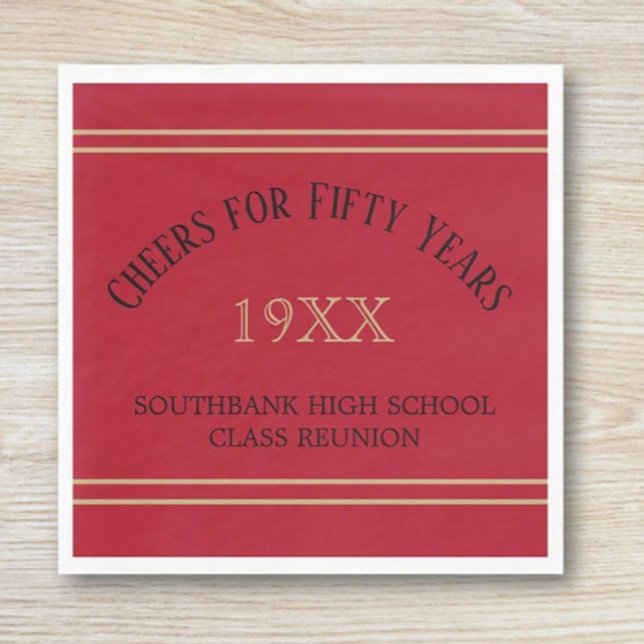 Memories! 50th Class Reunion party  Napkins (Creator Uploaded)
