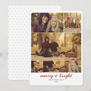 Memories 6 Photo Rounded Holiday Greeting Card