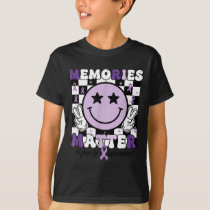 Memories alzheimer's awareness purple ribbon  T-Shirt