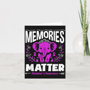 Memories alzheimer's awareness support elephant card