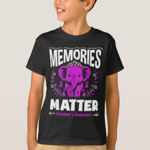 Memories alzheimer's awareness support elephant  T-Shirt