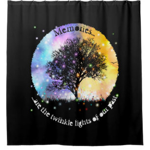 Memories are twinkle lights colourful cosmic tree
