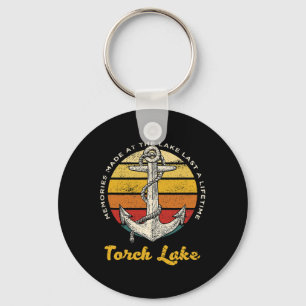 Memories At Torch Lake Last A Lifetime Camping Vac Keychain
