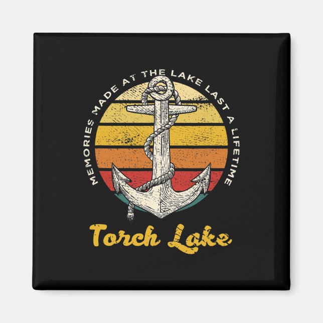 Memories At Torch Lake Last A Lifetime Camping Vac Magnet (Front)
