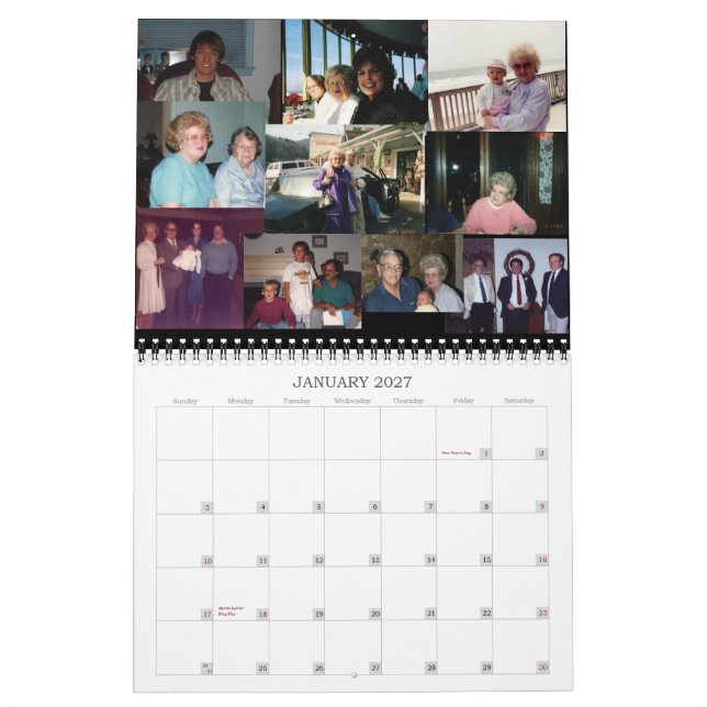 Memories Calendar (Jan 2027)