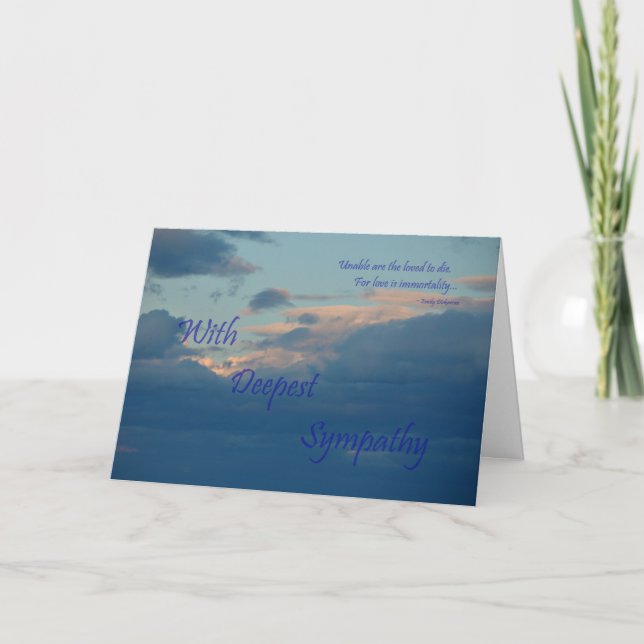 Memories Condolences Thinking of you Sympathy Card (Front)