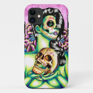 Memories Day of the Dead Sugar Skull Girl iPhone 11 Case