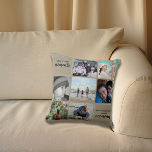 Memories Family Photo Collage Throw Pillow