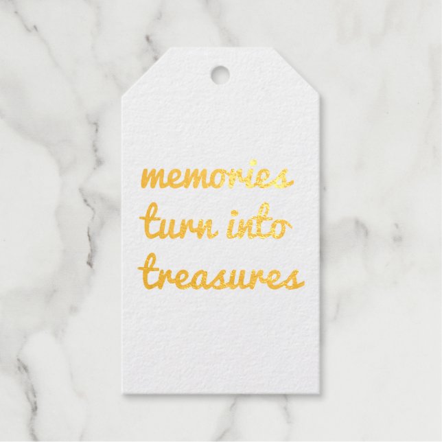 Memories Foil Gift Tag (Front)