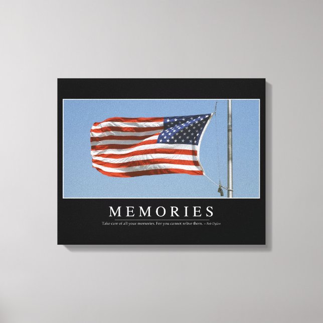 Memories: Inspirational Quote 2 Canvas Print (Front)