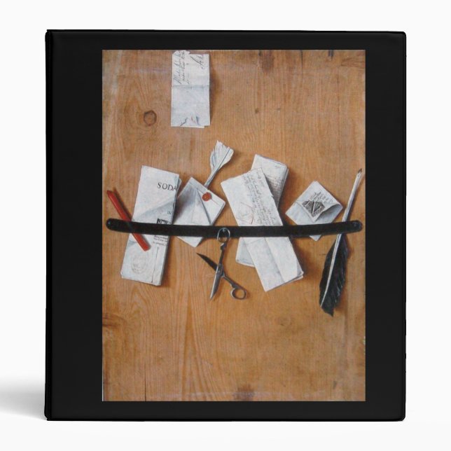 MEMORIES/ LETTER HOLDER IN WOOD black brown white Binder (Front)
