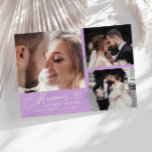 Memories Made With Love Wedding Wisteria Photo Thank You Card<br><div class="desc">Modern and elegant wedding thank you photo card featuring a text that says "Memories made with love." You can add another photo on the back with a message. Wisteria lemon.</div>