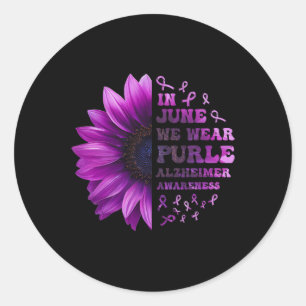 Memories Matter Alzheimer Purple Alzheimer's Awar Classic Round Sticker