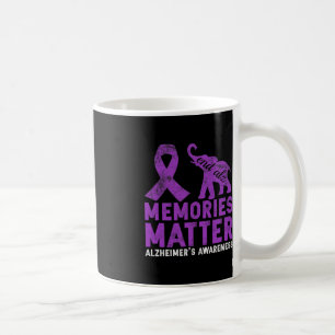 Memories Matter Alzheimer  - Purple Elephant  Coffee Mug
