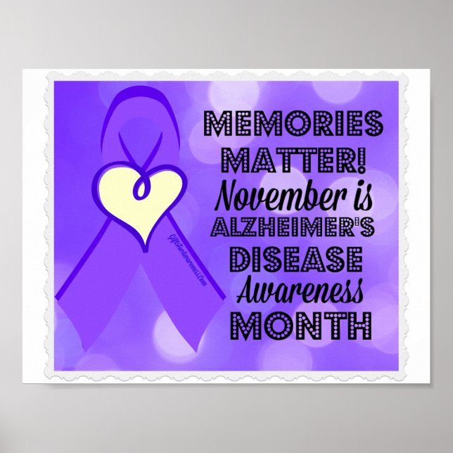 Memories Matter Alzheimer's Disease Awareness Poster (Front)