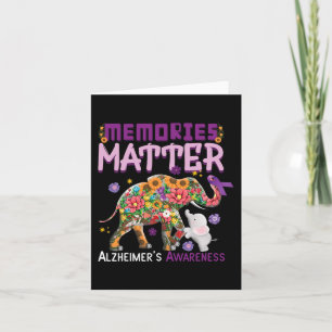 Memories Matter Elephant Alzheimer Alzheimers Awar Card