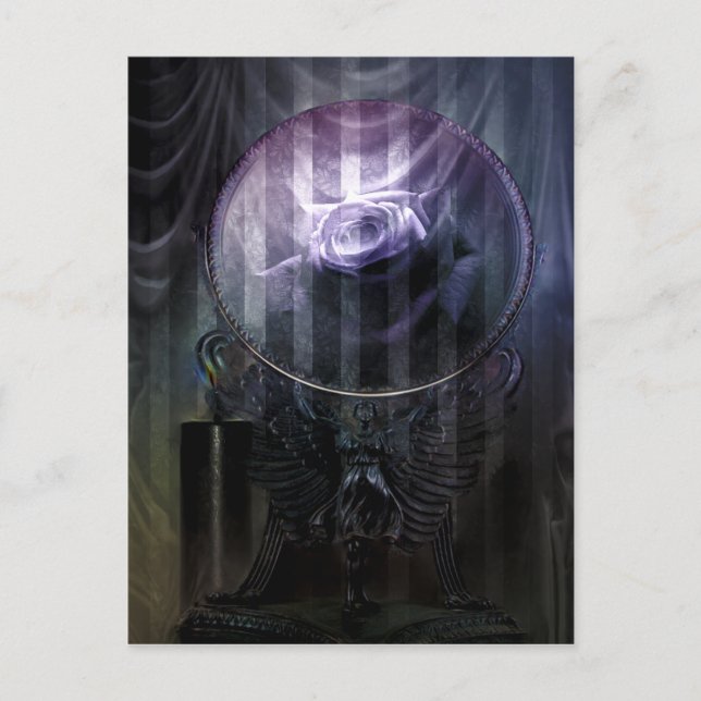 Memories Never Fade Goth Fantasy Signed Mini Print Postcard (Front)