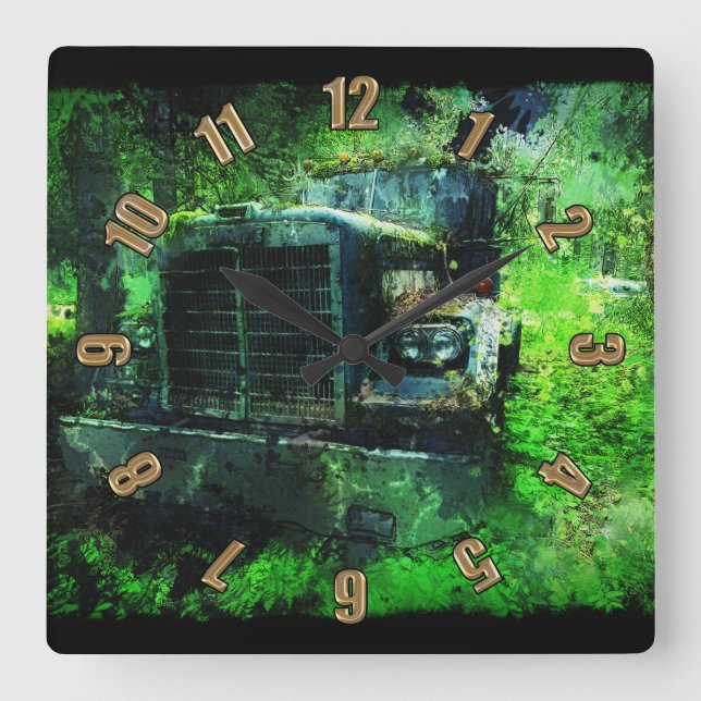 Memories of a Freight Truck Wall Clock (Front)