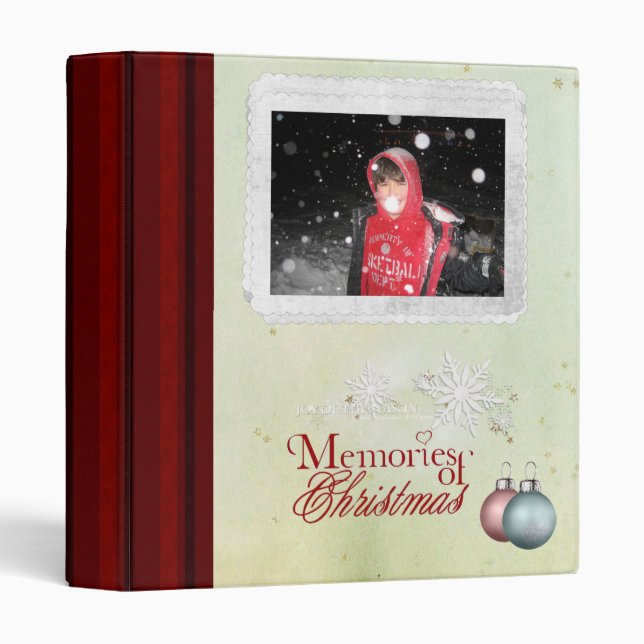 memories of christmas photo album or scrapbook binder (Front/Spine)