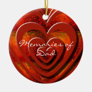 Memories of Dad, Personalize Ceramic Ornament