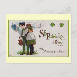 Memories of Ireland, St. Patrick's Day Vintage Postcard