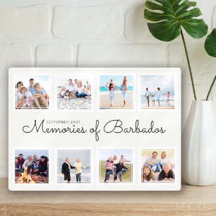 Memories of Vacation Photo Collage Keepsake Plaque